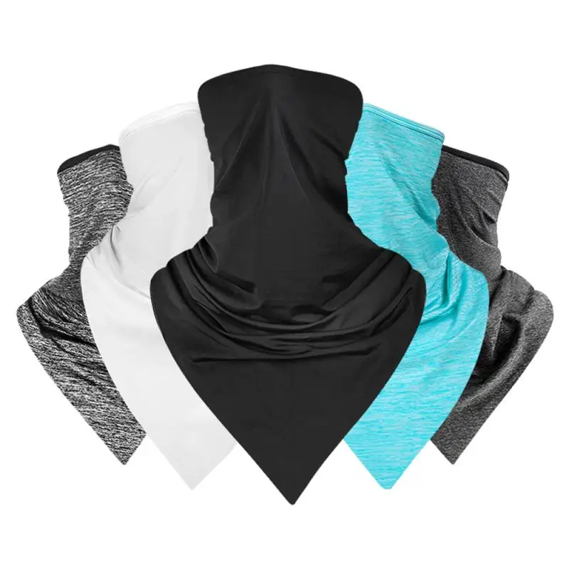 Triangle Sport Scarves Ice Fabric Hiking Scarves Breathable Cycling Bicycle Bandanas Face Mask Camping Runing Headband