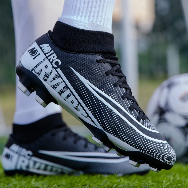 Men Soccer Shoes Cleats High Ankle Football Shoes Long Spikes Outdoor Traing Boots for Men Shoes Soccer Cleats Sneakers Men