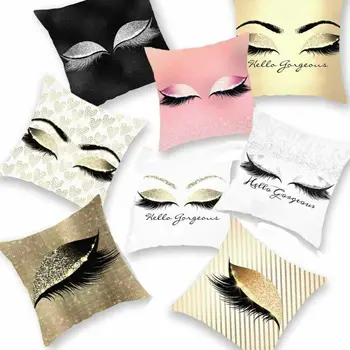 

Innovative Eyelash Soft Cushion Cover Sequin Glitters Pillow Case 45*45cm