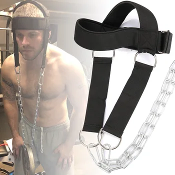 

Hot Selling Head Harness Neck Muscles Builder Belt Weight Lifting Gym Head Chain Trainer