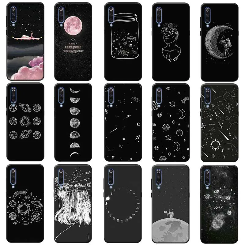 Мягкий силиконовый чехол для телефона Sky Space planet And White Moon xiaomi mi 10 pro 9 9t se 8 pocophone f1 mix 3