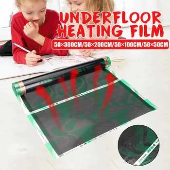 

50-300cm Underfloor Infrared Heater Electric Floor Heating Film Floor Warmer Warm Mat Laminate / Solid Flooring Heating System