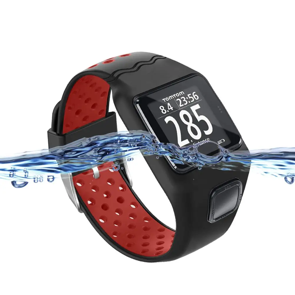 Силиконовый сменный ремешок для часов TomTom 1 серии двухцветная повязка на запястье ремешок для TomTom мульти-кроссовки для бега 1 gps часы