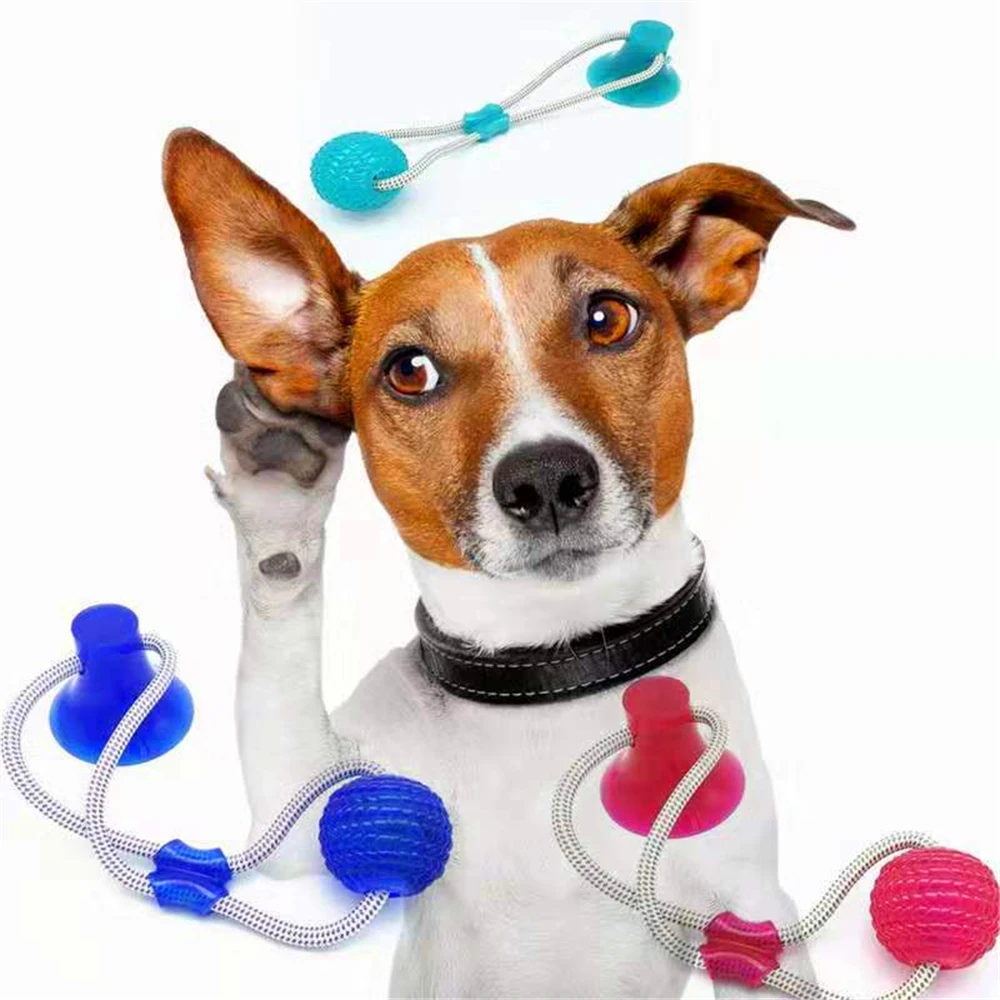 Инструмент для чистки зубов для собак товары для домашних животных Самостоятельная игра резиновый шар игрушка с присоской собака Интерактивная молярная Жевательная зубная Чистящая игрушка