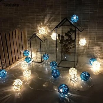 

Led starry rattan ball lights flashing string lamp battery plug-in Festival decorative lamp Room Dormitory Renovation CD50 W05