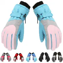 

1 Pair Kids Ski Gloves Elastic Wrist Comfortable Wearing Stretch Children Warm Waterproof Outdoor Sports Gloves for Skiing Snowb