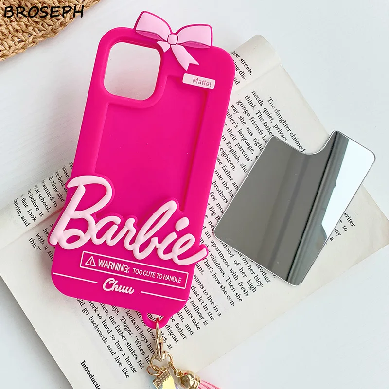 Pink Barbie Mirror Phone Case For 