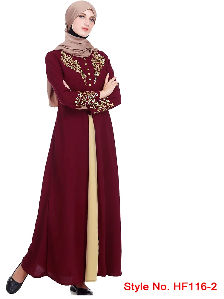Red Abaya Turkish Мусульманка Турецкая абайя Дубай Пакистан Турция халат кафтан ислам ic Одежда Дамы Кафтан платье Femme ислам кимоно черный - Цвет: Red Abaya Turkish