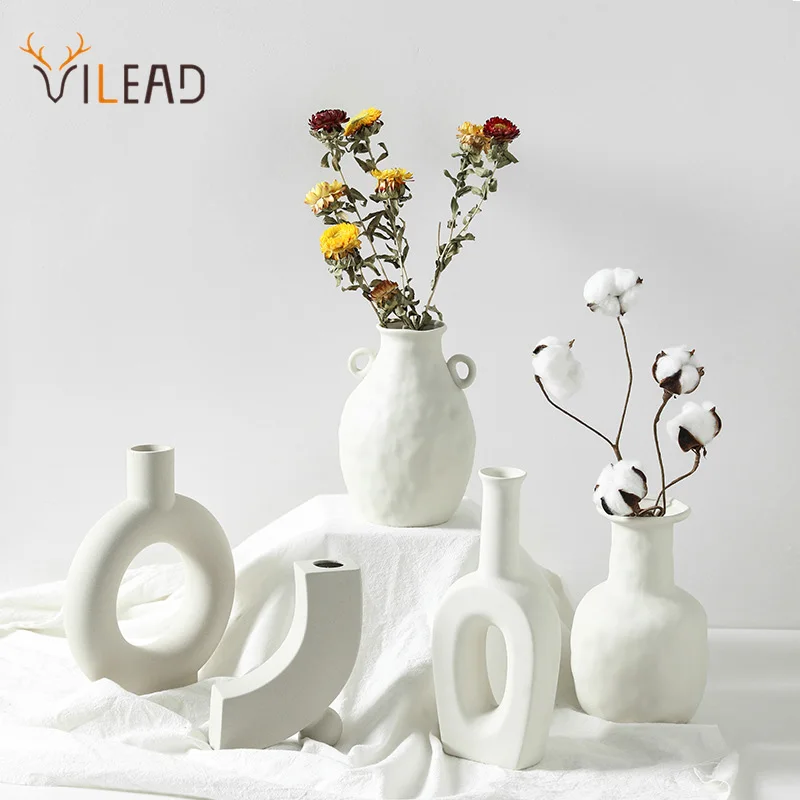 VILEAD керамическая абстрактная ваза цветок скандинавский Декор для дома плантатор