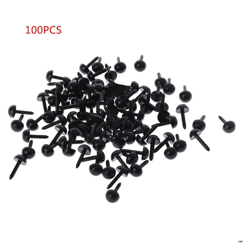 100Pcs 3mm/4mm/5mm/6mm DIY Doll Puppet Plastic Black Pin Safety Eyes For Handmade Teddy Bear Doll Craft Children Kids Toy 10