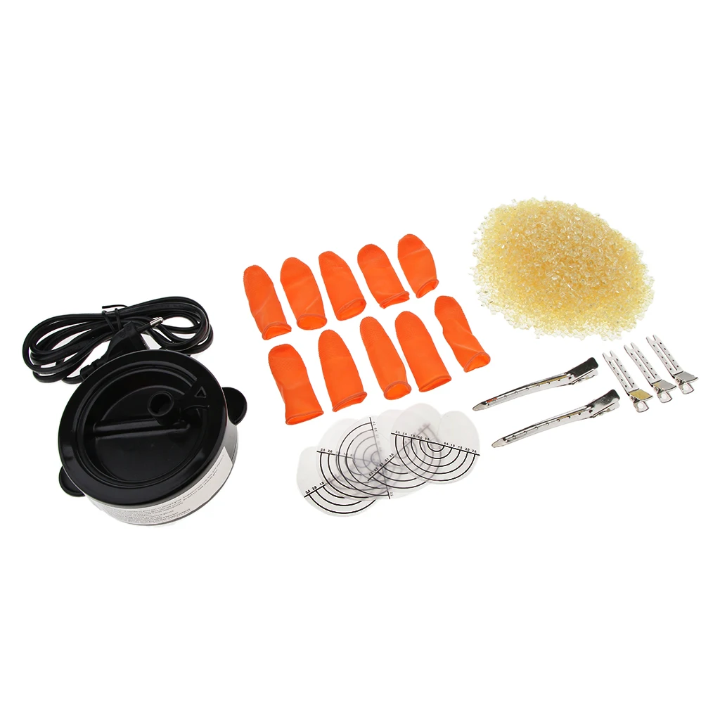 Hot Fusion Glue Keratin Melt Hot Pot Hair Extensions Tools Kit with Free Glue Beads EU Plug
