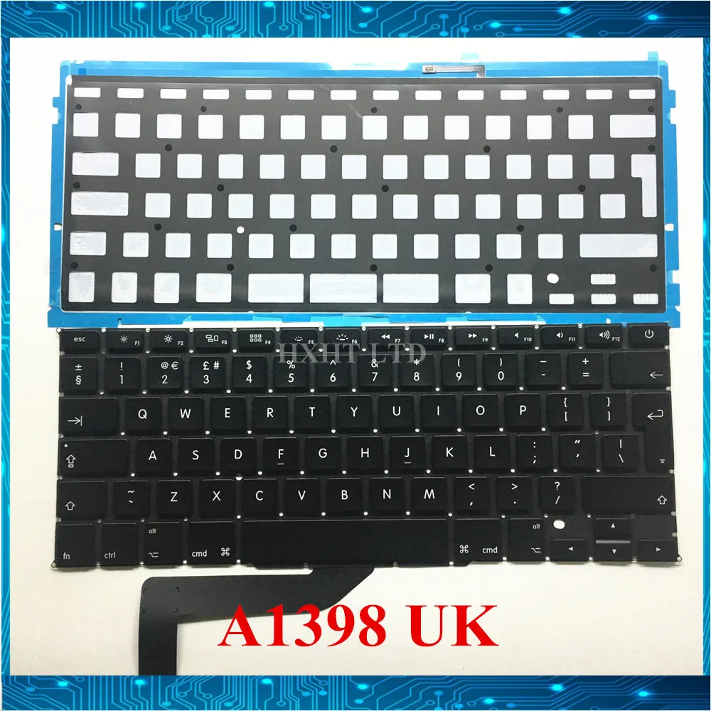 Новая клавиатура A1398 UK с подсветкой для Macbook Pro 15 &quotRetina ноутбука ME664 ME665 ME293 ME294 2012 2015