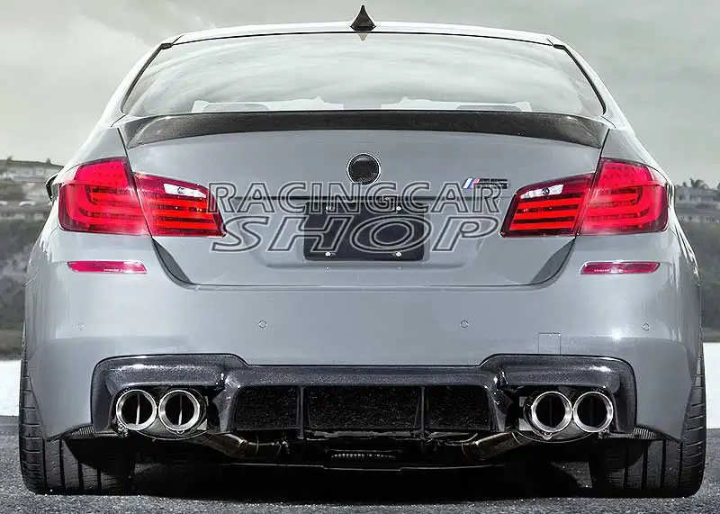 V TYPE REAL CARBON FIBER TRUNK SPOILER Fit For BMW F10 F18 5-SERIES 520i 523i 528i 535i 2011UP