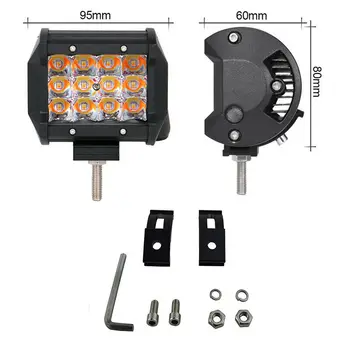 

36W LED Work Light Spot 4 Inch 12 LED Dual Color SUV Off Road 1800LM Waterproof