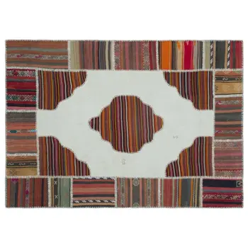 

Handmade Natural Vintage Patchwork Rug Area Rug 161x227 Cm-5'3''X7'5''