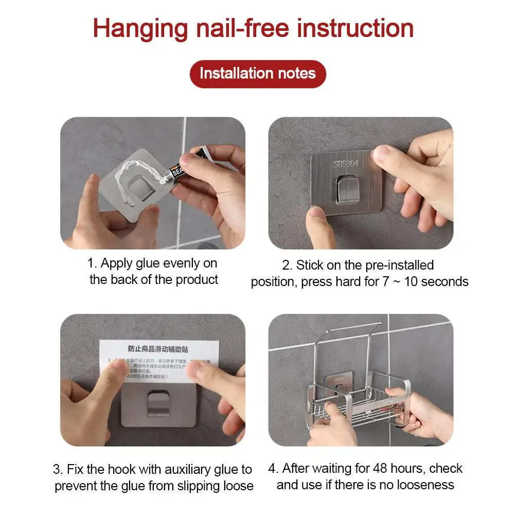 Stainless Steel Sink Organizer Anti-slip Dish Storage Holder Cloth Hanger Rack With Large Capacity Kitchen Storage