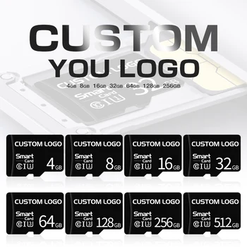 

Customize Micro SD TF Card 4GB 8GB 16GB 32GB 64GB 128GB Flash Memory Microsd Card print Customize LOGO for Smartphone Adapter