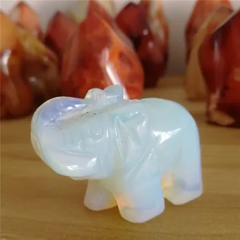 

1.5inch Free shipping Malachite Rose Quartz Elephant Natural GemStones Figurine Chakra Crystals Healing Crystal Reiki Home Decor