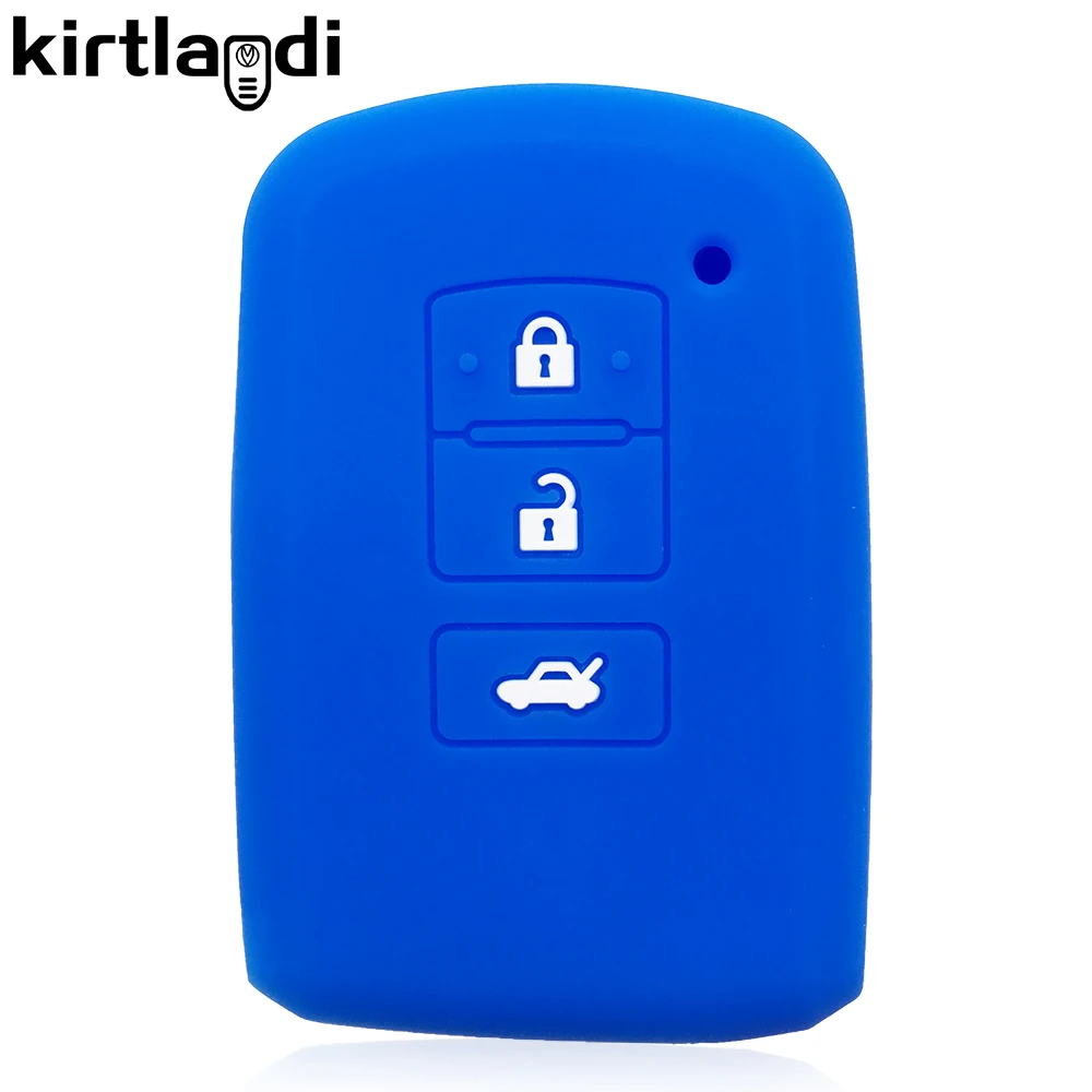 Key Case Cover Key Case Car Key Shell Kirtlandi Silicone Car Holder Shell for Toyota Yaris Hybrid Auris RAV4 Camry 55 2012-2/3 Button Key Fob