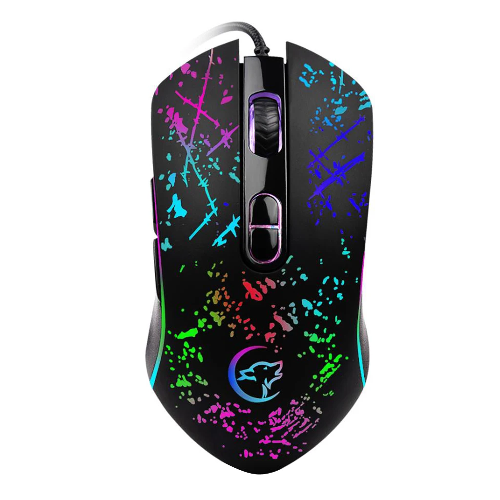 Игровая мышь, эргономичная USB Проводная геймерская мышь 3200DPl 4 цвета RGB светодиодный светильник дыхания для ноутбука ПК ноутбука компьютерных игр