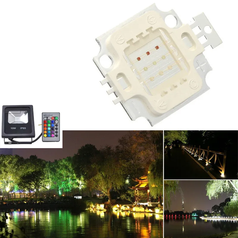 Led10w прожектор IP66 20 Вт 50 220 В уличные точечные светильники 100 RGB с пультом