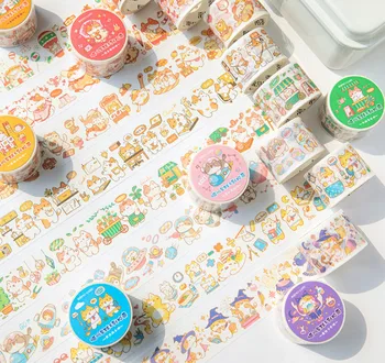 

8PCS/LOT Happy Cat Planet Cute Cartoon Colorful Masking Tapes 30mm*5M DIY Scrapbooking Children Gift Free Shipping