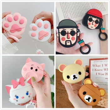 

Cute Earphone Case For Airpods Case Bluetooth Funny 3D Cat claw Cover For Apple Air pods 2 Protective case Earpods Headset Bag