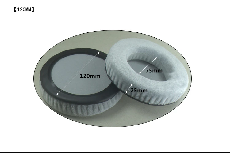 General Grey Velvet Foam Ear Pads Cushions 60 65 70 75 80 85 90 95 100 105 110 115 120MM for SONY for Sennheiser Headphones (19)