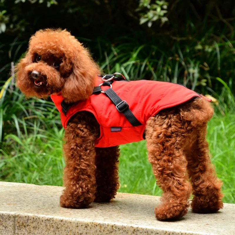 Waterproof Pet Dog Puppy Jacket Warm Winter Dog Clothes Harness Vest Chihuahua Clothing Puppy Coat For Small Medium Large Dogs
