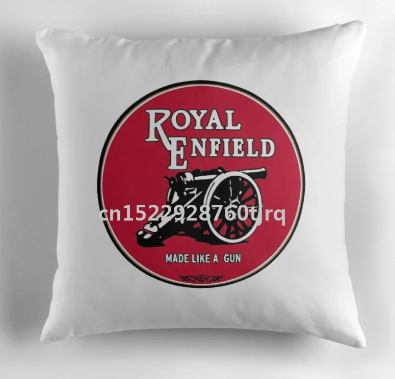 Triumph с мотоциклом royal enfield в стиле ретро с принтом логотипа подушка чехол из хлопка Подушка Чехол размером 45*45 см 55X55 см(две стороны