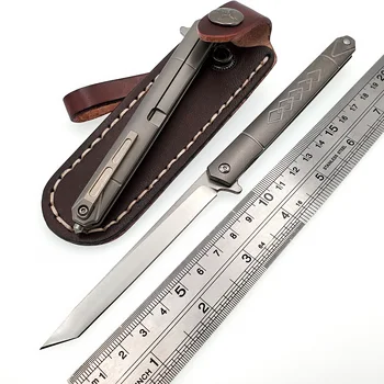 

Gentleman Folding Knife D2 Blade Titanium alloy Handle Outdoor Survival Tactical Pocket Mini Knives Camping Hunting EDC Tools
