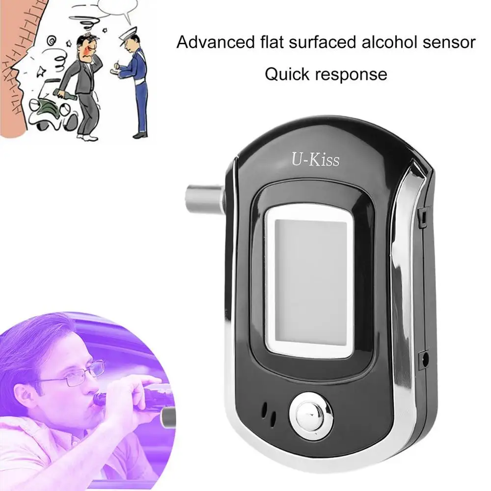 Professional Alcohol Tester LCD Display Digital Alcohol Detector High Sensitivity Breathalyzer