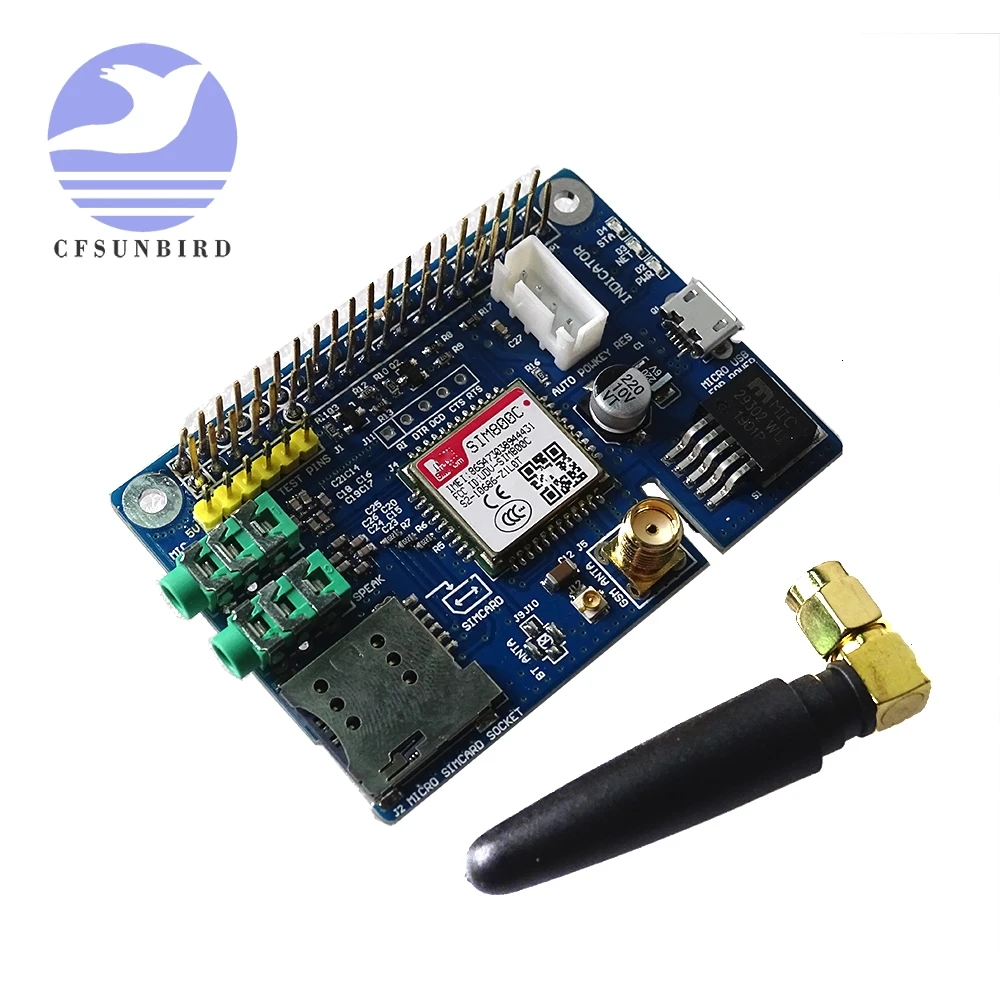 SIM800C GSM GPRS модуль четырехдиапазонная макетная плата с SMA антенной слот Micro SIM для