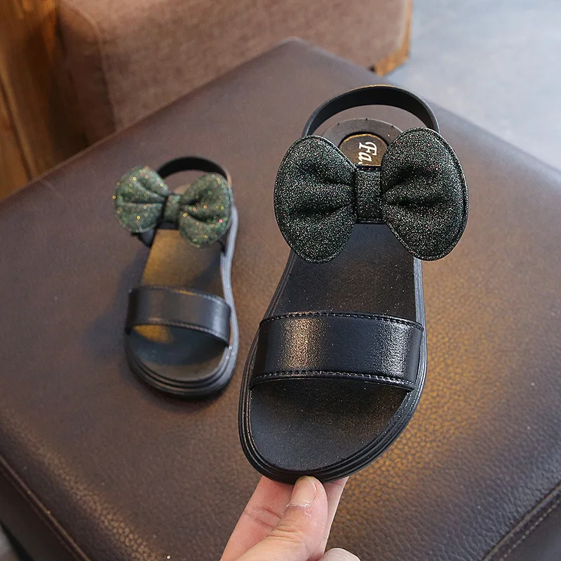 Летние детские пляжные сандалии принцессы Повседневная Мягкая пляжная обувь на