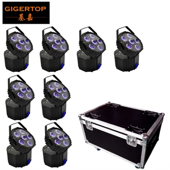 

8IN1 Charging Flight Case Pack 6 x 18W Battery Wireless DMX512 Led Par Light Charging Socket Lifting Handle Led Display