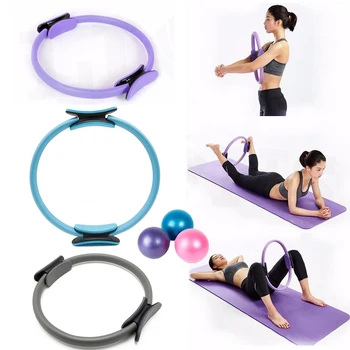 

Resistance Pilates Rings Magic Circle Body Sport Fitness Weight Exercise Gymnastic Aerobic Fitness Wheel Handle Yoga Kit Ring