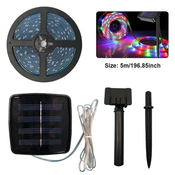 

Solar Powered Flexible Garden Decor Easy Install Ribbon Lawn Patio Smart LED Strip Light SMD 2835 Street Outdoor Waterproof
