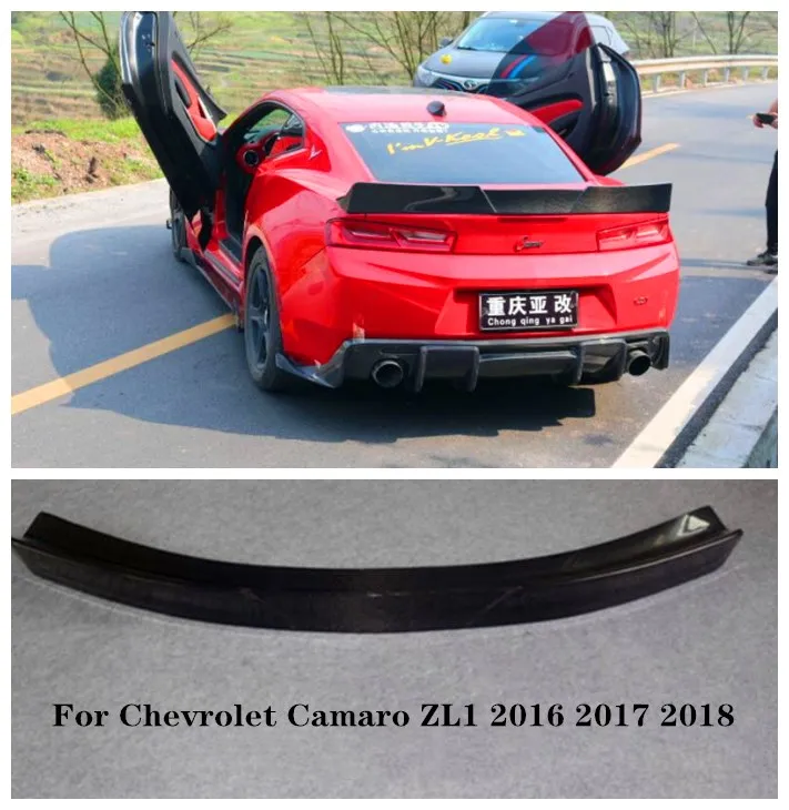 

High quality Carbon Fiber Rear Trunk Lip Spoiler Wing Fits For Chevrolet Camaro ZL1 2016 2017 2018