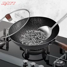 Zhangqiu ручной работы пункт Play Wok Non-Paintcoat здоровье Wok антипригарный горшок с плоским дном газовая плита электромагнитная печь Ge