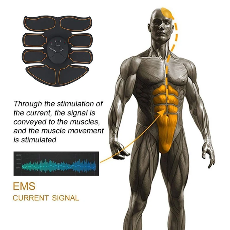 Умный тренажер брюшной мышцы беспроводной EMS стимулятор мышц пояс для похудения руки ноги ABS тонер гелевые подушечки унисекс снаряжение для фитнеса