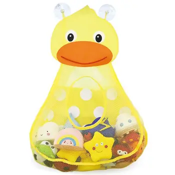 

Bath Toy Organizers,Cute Toddler Toy Storage Caddy,Bathtub Toy Storage Bags For Kids Baby Bathroom Quick Dry With 2 Strong Sucti