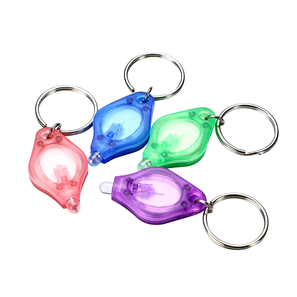 

LED flashlight keychain 1 Set / 5pcs Finger Keychain Light Blue/Green/Red/Purple Lamp Dark Areas Camping Hunting Hiking Gift