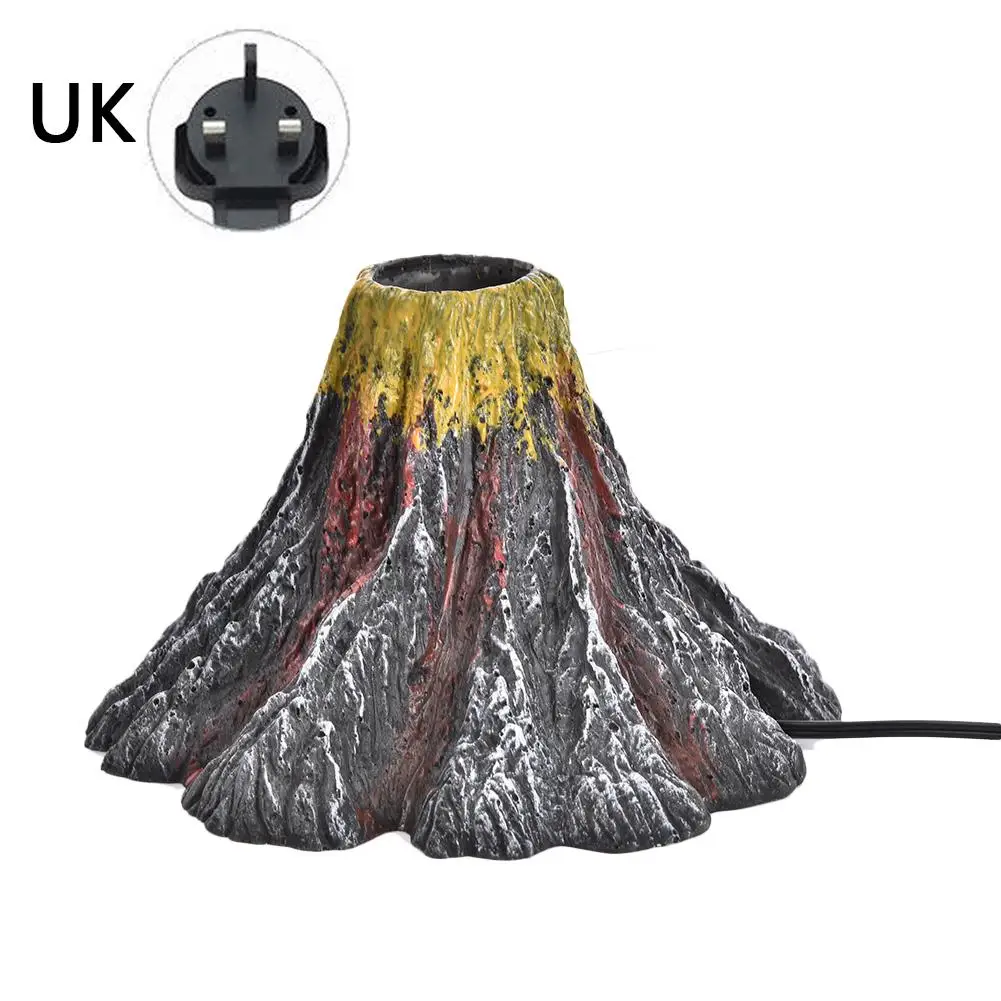E EU/US/UK/AU вулкан для аквариума комплект орнаментов с воздушным камнем Bubbler украшения для аквариума с кислородным насосом воздушный привод игрушка для аквариума - Испускаемый цвет: E