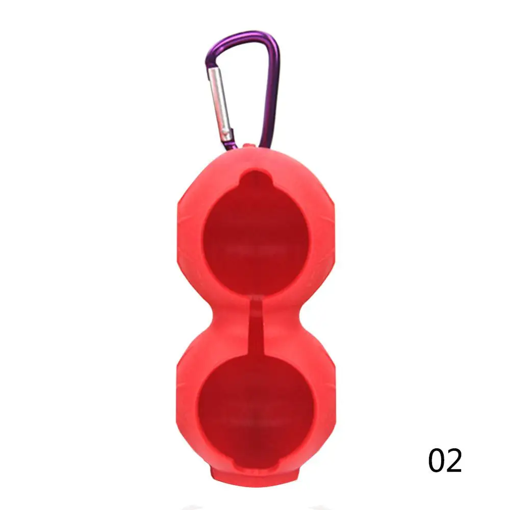2BallsCover Red 1/2 защитный держатель для мяча для гольфа, силиконовый чехол с двойным рукавом, чехол для гольфа, спортивные аксессуары для гольфа - Цвет: 2BallsCover Red