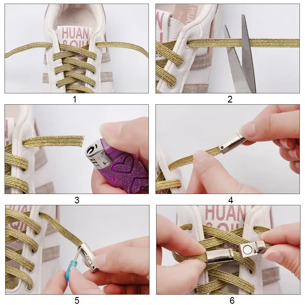 Модные блестящие магнитные шнурки в стиле унисекс, 1 секунда, эластичные шнурки, шнурки для обуви, шнурки для детей и взрослых