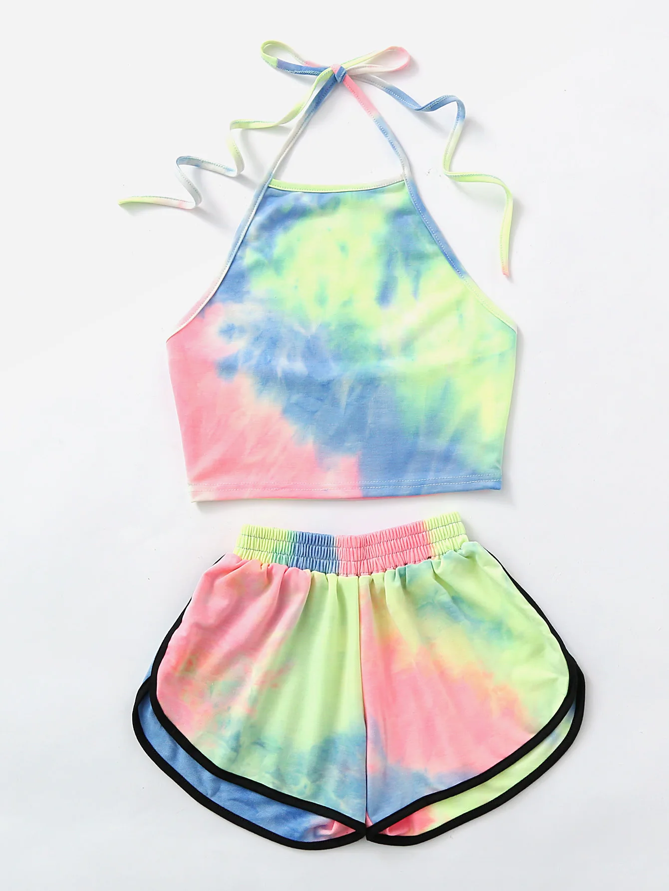 New Sport Set Women Yoga Set Women Gradient Tie dye