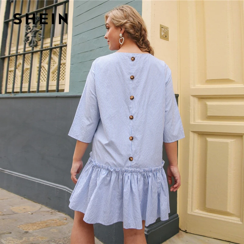 denim smock dress plus size