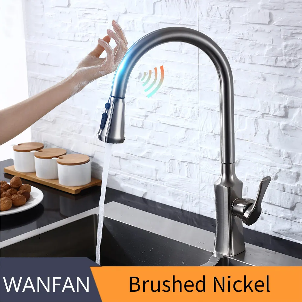 Brushed Nickel Смесители для кухни torneira para cozinha de parede кран для кухонный фильтр для воды смеситель для раковины черный кухонный кран N22-198 - Цвет: Brushed Nickel