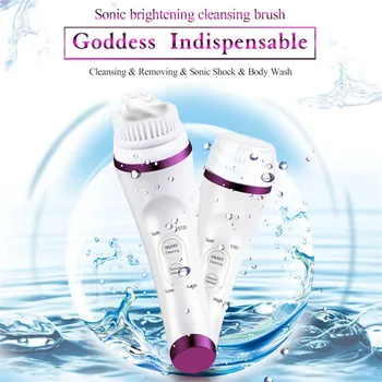 

3 in 1 Ultrasonic Electric Facial Cleansing Brush Deep Pores Cleaning Exfoliating Scrubber Skin Care Beauty Washing Face Massage