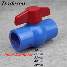 Красная рукоятка покрыта нескользким материалом ПВХ шаровой клапан 20/25/32/40/50 Внутренняя Диаметр переключатель 2 способ проскальзывающими концами водяной запорный регулятор потока клапан